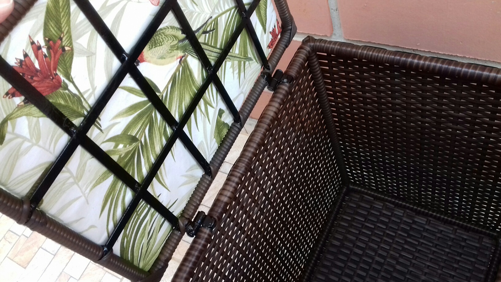 Puff baú em fibra sintética - Imagem 2