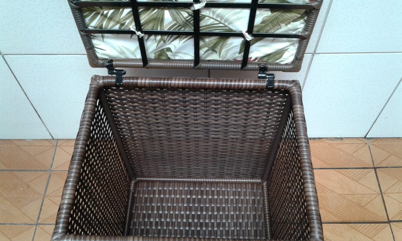 Puff baú em fibra sintética - Imagem 4