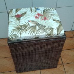 Puff baú em fibra sintética